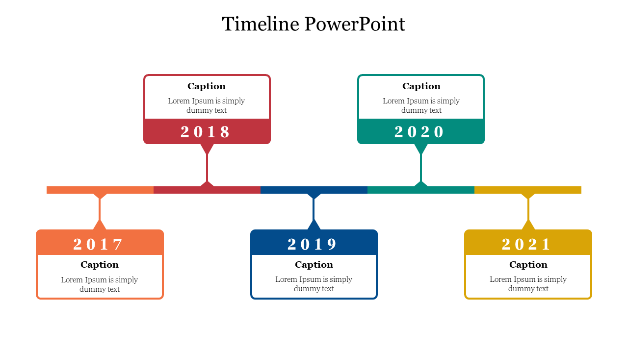 Attractive Time Line Or Timeline PowerPoint Template